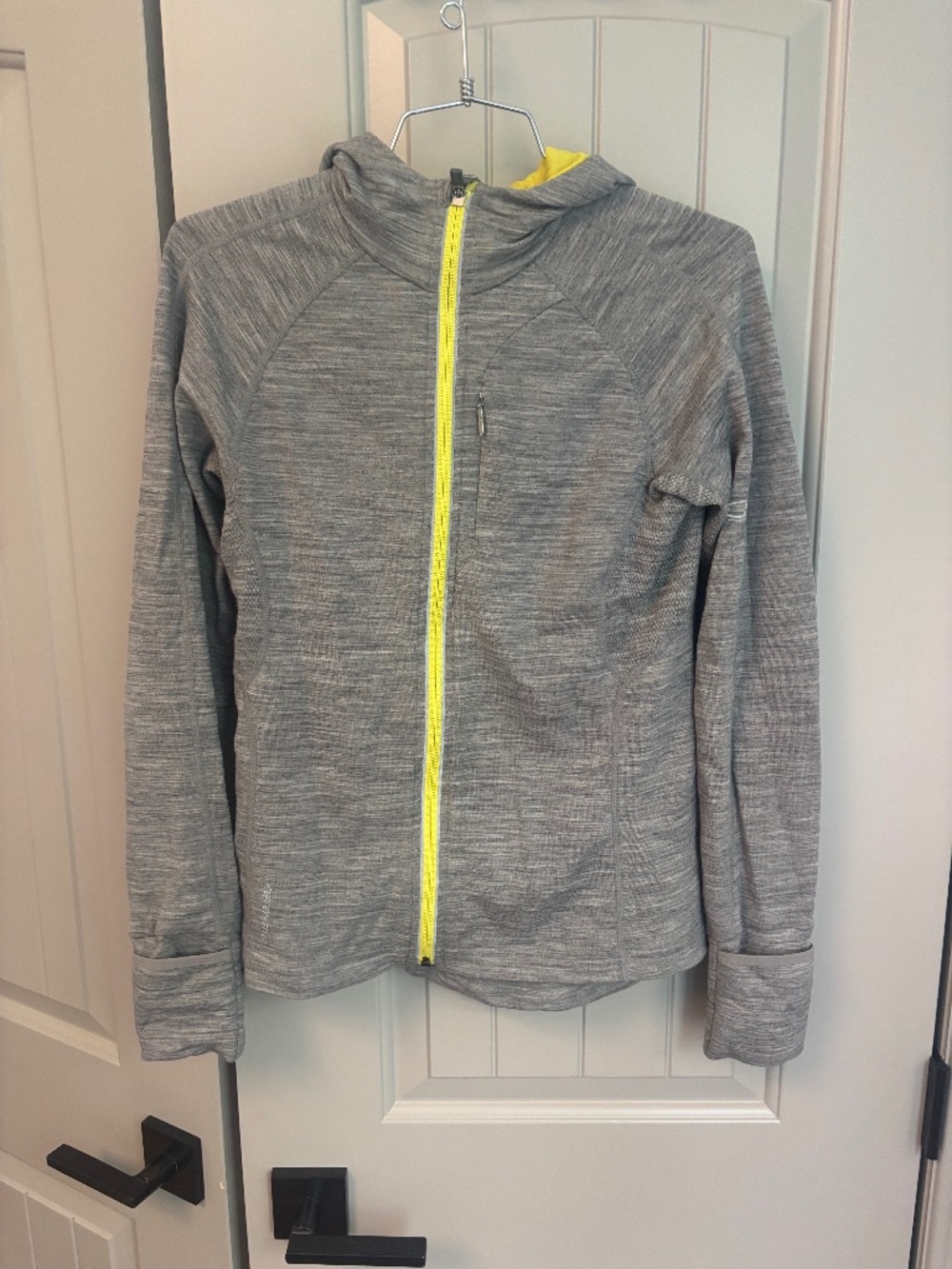 Icebreaker Women's Gray Hoodie Sweater with Yellow Zipper